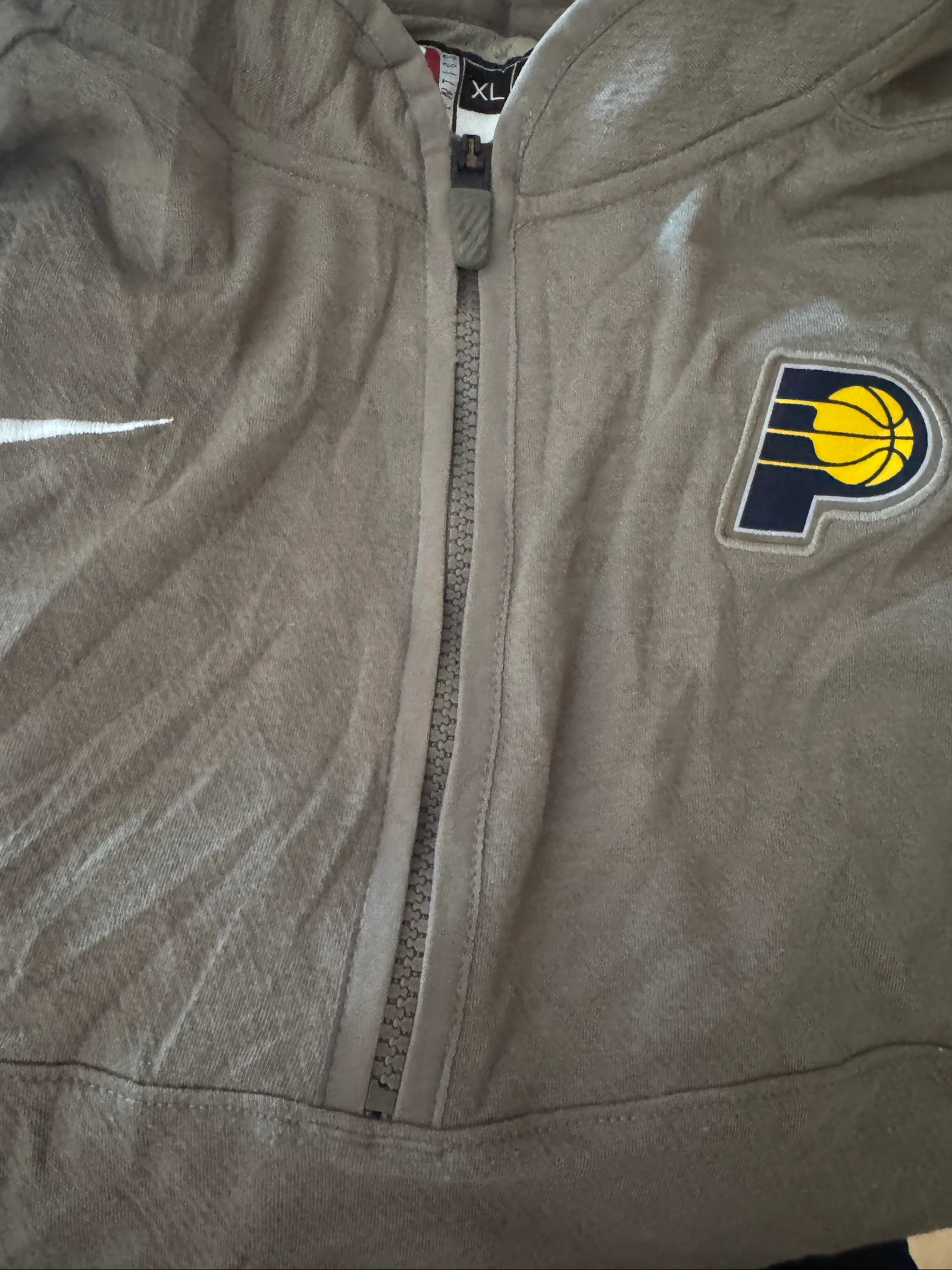 Nike NBA Indiana Pacers Spotlight 1/2 Zip – Cinza – Tamanho XL – photo 2